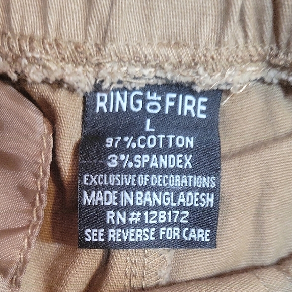 Ring of Fire Brown Barry Straight Fit Cargo Pant Size LARGE, NEW WITH TAGS - Picture 2 of 8